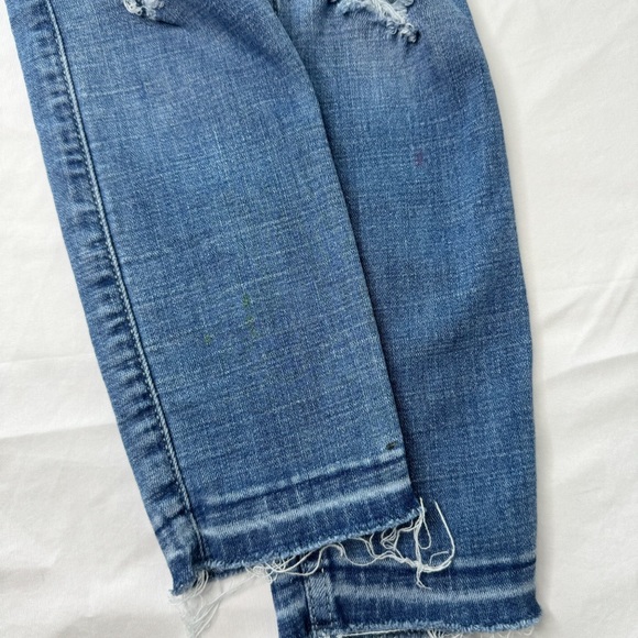 Hollister High Rise Crop Super Skinny Jeans Distressed Raw Hem 25” - Picture 9 of 17